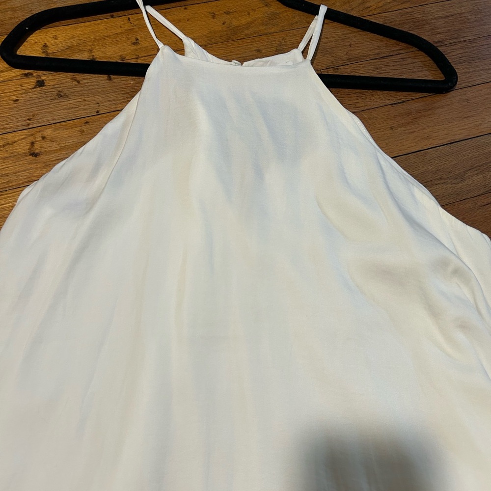 Elegant White Halter Dress